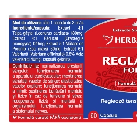 Reglatens Forte, 60 capsule, Herbagetica