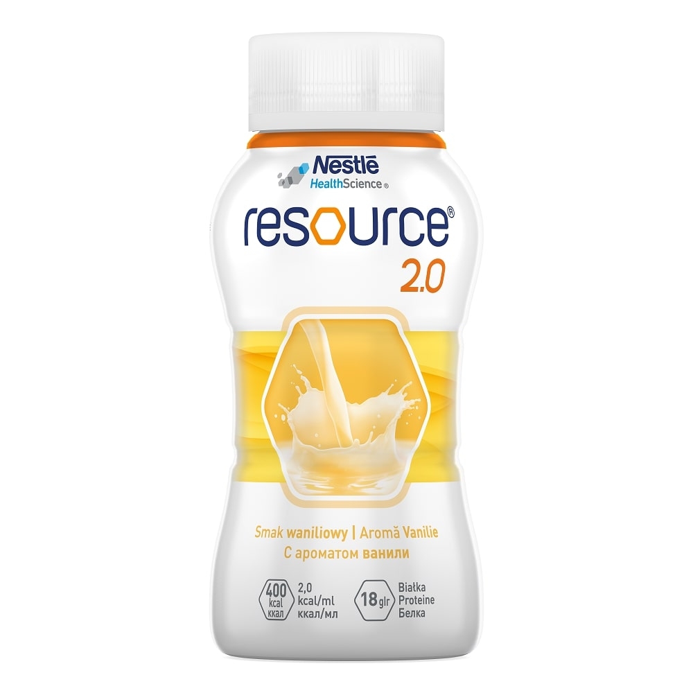 Resource 2.0 cu aroma de vanilie, 4 x 200 ml, Nestle Resource 2.0 cu aroma de vanilie, 4 x 200 ml, Nestle