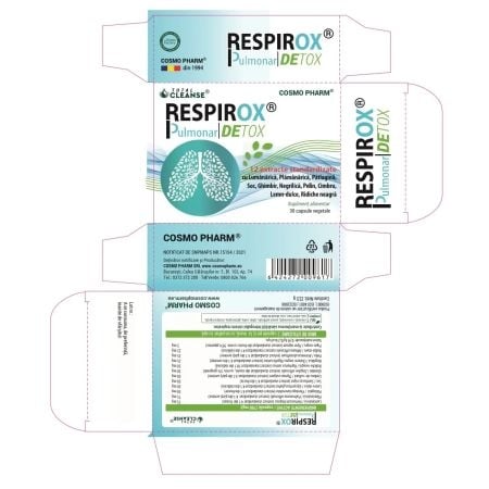Respirox Pulmonar Detox, 30 capsule, Cosmo Pharm Respirox Pulmonar Detox, 30 capsule, Cosmo Pharm