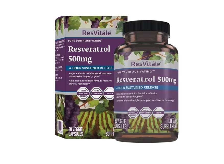 Resveratrol 500 mg si quercetina 40 mg, 60 capsule, ResVitale Resveratrol 500 mg si quercetina 40 mg, 60 capsule, ResVitale