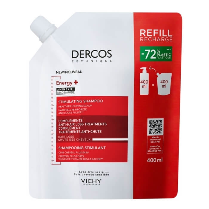 Rezerva eco sampon impotriva caderii parului Dercos Aminexil Energy+, 400 ml, Vichy Rezerva eco sampon impotriva caderii parului Dercos Aminexil Energy+, 400 ml, Vichy