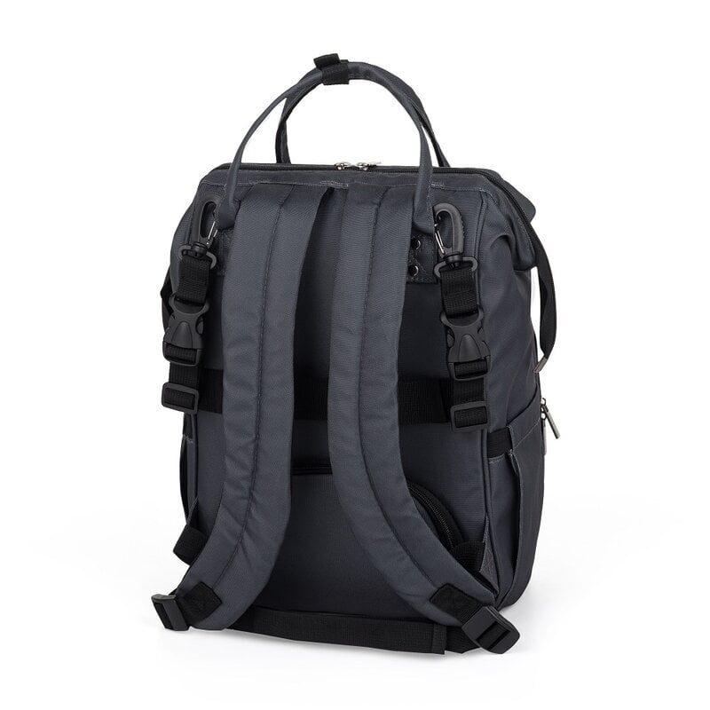Rucsac pentru mamici, Petite&Mars, Jack, Cu 11 compartimente, Cu buzunare termice, Saltea de infasat inclusa, 30 x 42 x 15 cm, Ultimate Grey Rucsac pentru mamici, Petite&Mars, Jack, Cu 11 compartimente, Cu buzunare termice, Saltea de infasat inclusa, 30 x 42 x 15 cm, Ultimate Grey