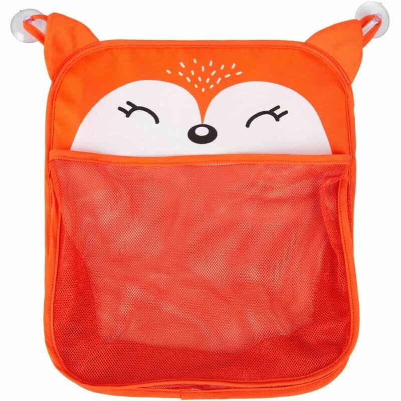 Saculet pentru jucariile de baie, Fox, Cu sistem de prindere cu ventuze, Dimensiune 32x38 cm, FreeON Saculet pentru jucariile de baie, Fox, Cu sistem de prindere cu ventuze, Dimensiune 32x38 cm, FreeON