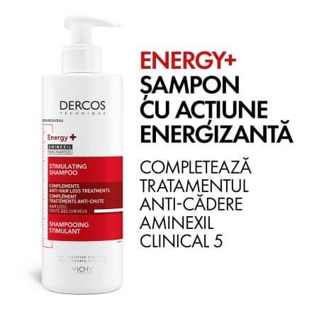 Sampon impotriva caderii parului Dercos Aminexil Energy+, 400 ml, Vichy
