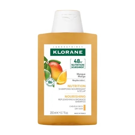 Sampon cu unt de mango Bio, 200 ml, Klorane