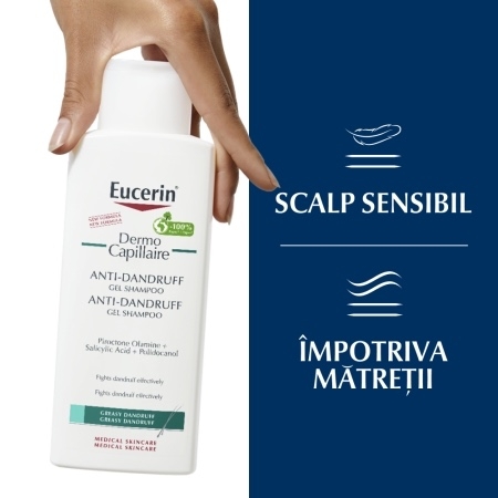 Sampon gel impotriva matretii grase Dermo Capillaire, 250 ml, Eucerin