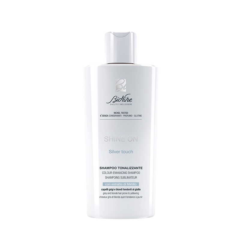 Sampon pentru neutralizarea tonurilor de galben Shine On Silver Touch, 200 ml, BioNike Sampon pentru neutralizarea tonurilor de galben Shine On Silver Touch, 200 ml, BioNike