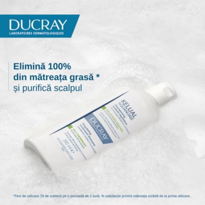 Sampon anti-matreata grasa Kelual Squanorm, 200 ml, Ducray Sampon anti-matreata grasa Kelual Squanorm, 200 ml, Ducray