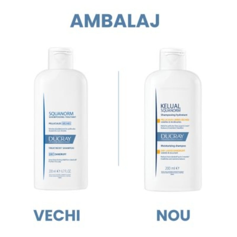 Sampon anti-matreata uscata Kelual Squanorm, 200 ml, Ducray Sampon anti-matreata uscata Kelual Squanorm, 200 ml, Ducray