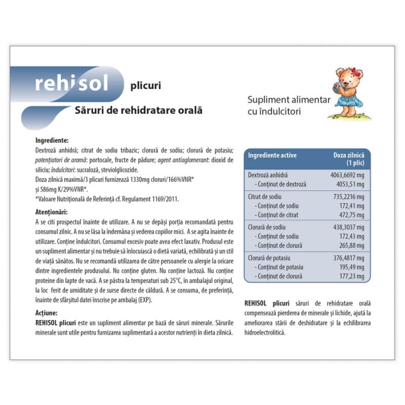 Saruri de rehidratare Rehisol, 10 plicuri, Dr. Phyto