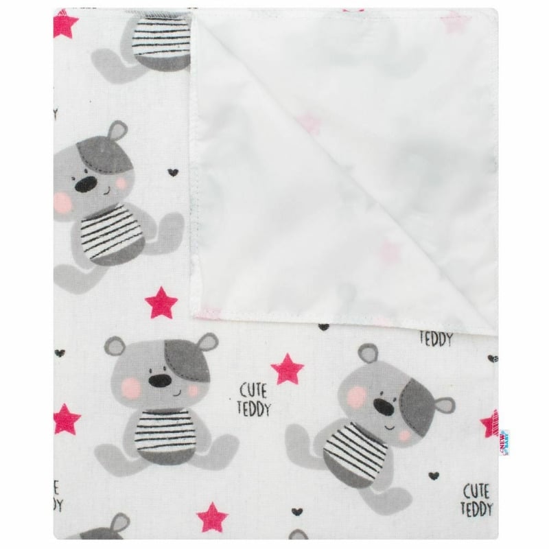 Scutec impermeabil din flanel, Cu multiple intrebuintari, Dimensiune 57x47 cm, New Baby, Cute Teddy Pink Scutec impermeabil din flanel, Cu multiple intrebuintari, Dimensiune 57x47 cm, New Baby, Cute Teddy Pink