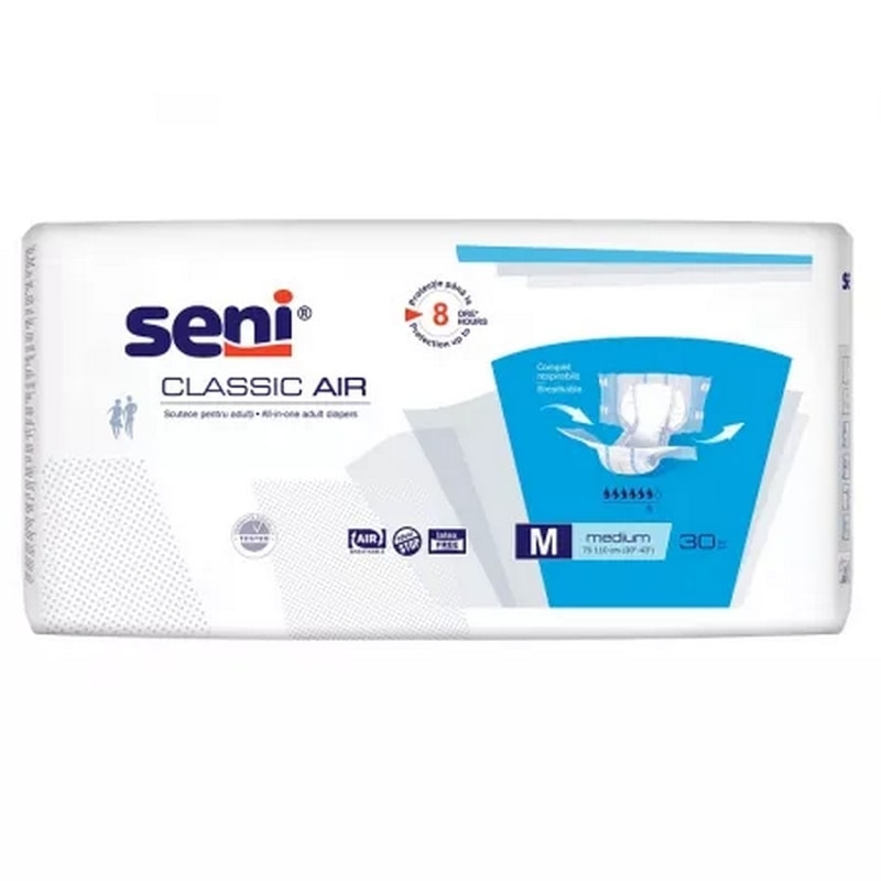 Scutece adulti Classic Air, Medium, 30 bucati, Seni Scutece adulti Classic Air, Medium, 30 bucati, Seni