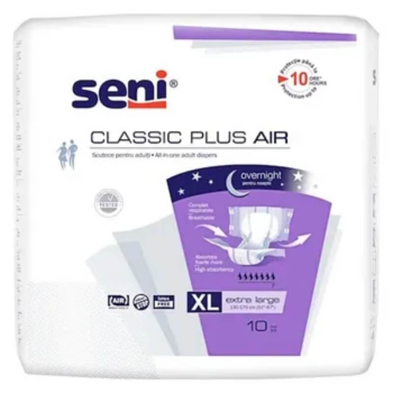 Scutece adulti Classic Plus Air Extra Large, 10 bucati, Seni Scutece adulti Classic Plus Air Extra Large, 10 bucati, Seni