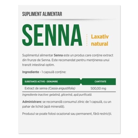 Senna, 30 capsule, Parapharm