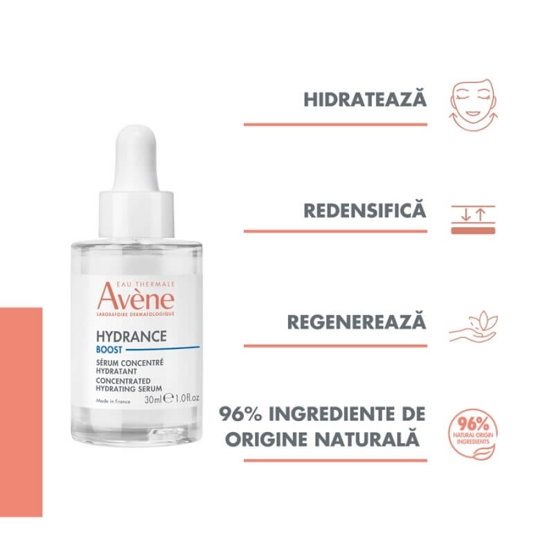 Serum concentrat hidratant Hydrance Boost, 30 ml, Avene