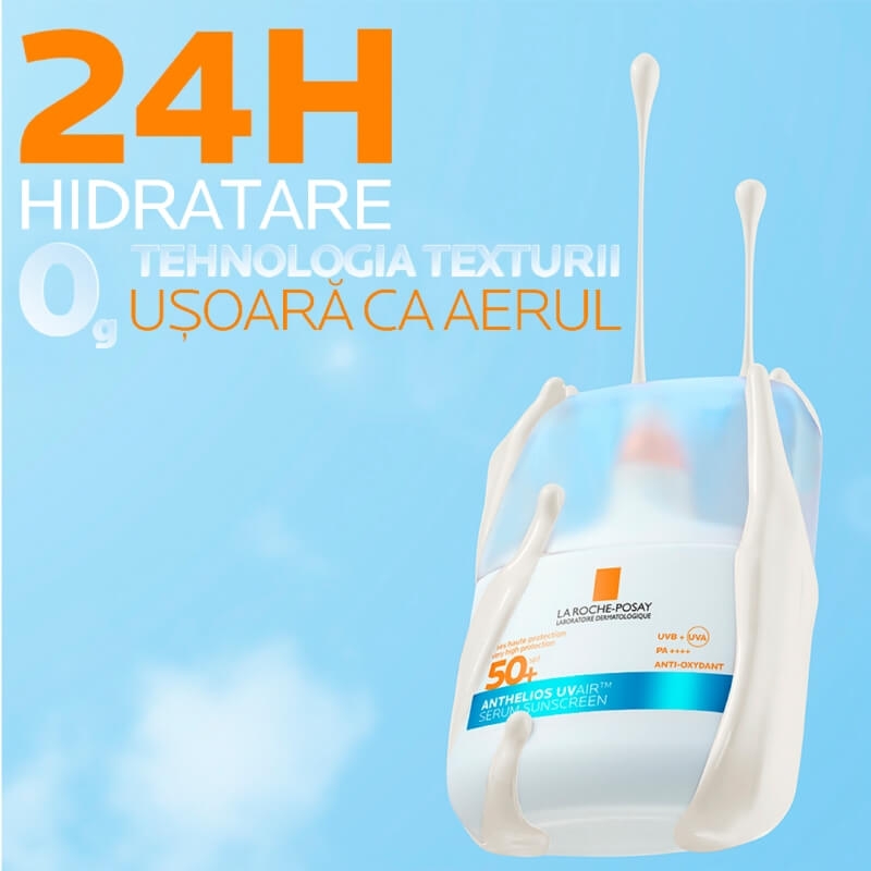 Serum de fata SPF 50+ Anthelios UVAir, 50 ml, La Roche-Posay