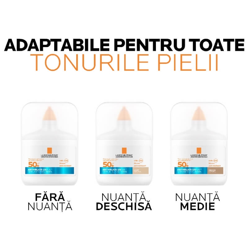 Serum de fata SPF 50+ Anthelios UVAir, 50 ml, La Roche-Posay