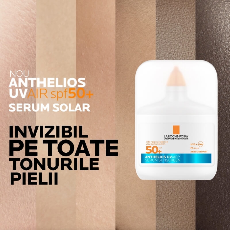 Serum de fata SPF 50+ Anthelios UVAir, 50 ml, La Roche-Posay