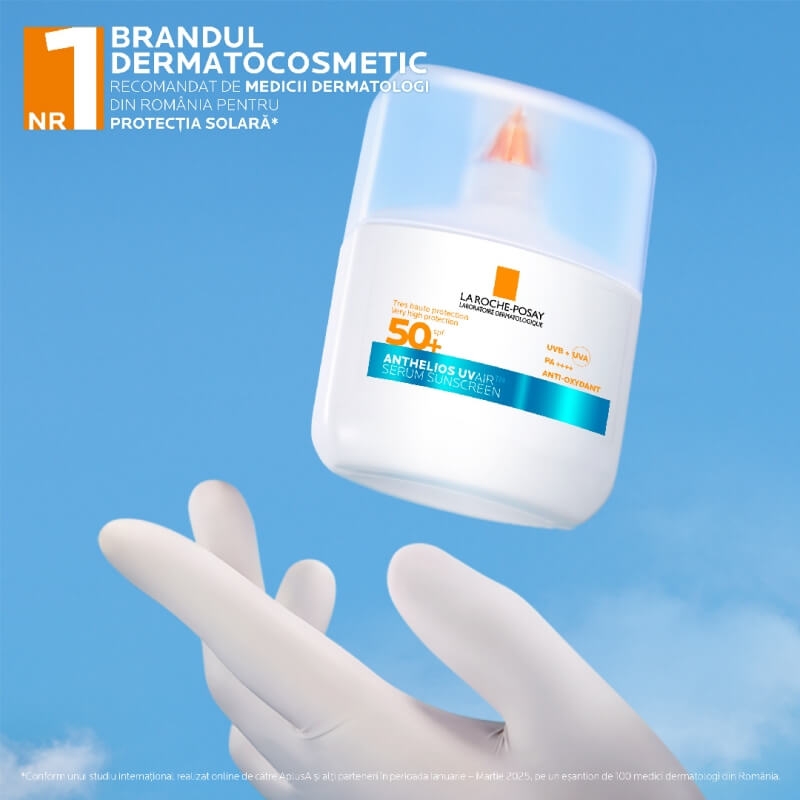 Serum de fata SPF 50+ Anthelios UVAir, 50 ml, La Roche-Posay