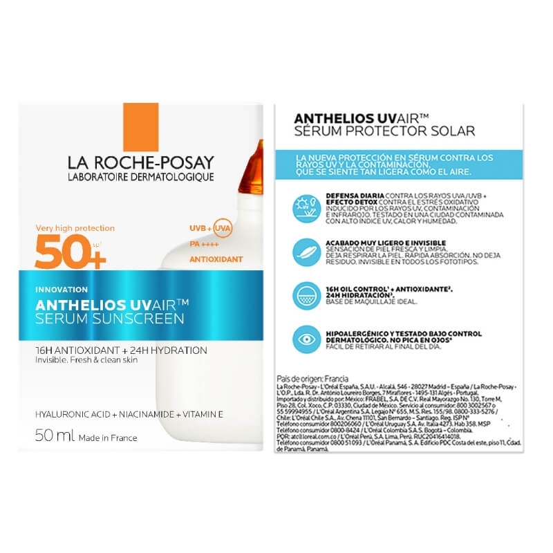Serum de fata SPF 50+ Anthelios UVAir, 50 ml, La Roche-Posay