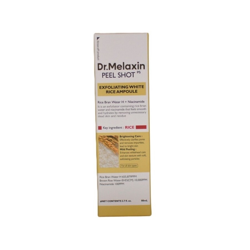 Serum Exfoliant Cu Orez Alb Pentru Ingrijirea Porilor Peel Shot,  80 ml, Dr. Melaxin