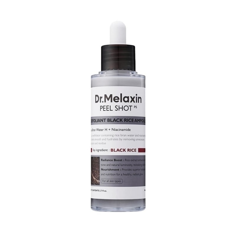 Serum Exfoliant Cu Orez Negru Pentru Ingrijirea Porilor Peel Shot,  80 ml, Dr. Melaxin