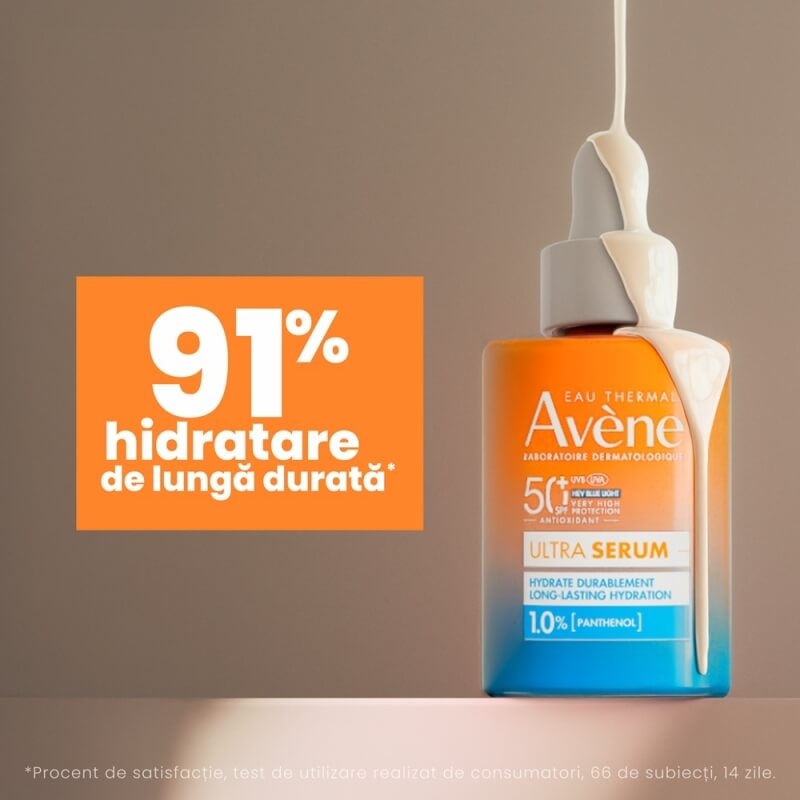 Ultra Serum de fata hidratant SPF 50+, 30 ml, Avene