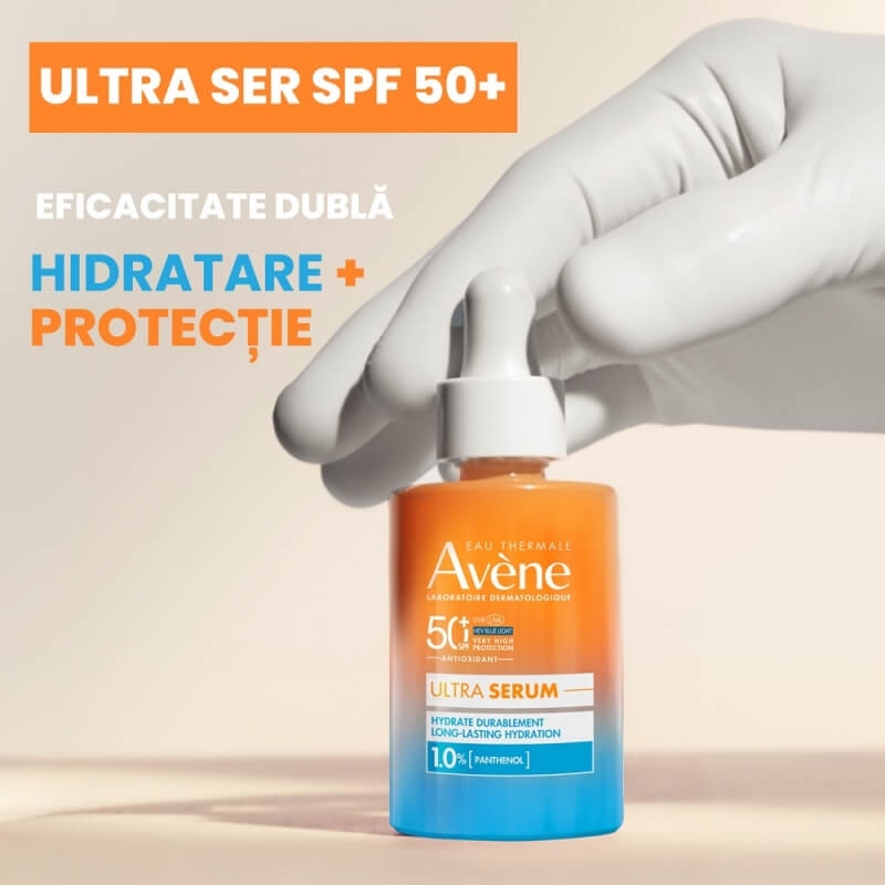Ultra Serum de fata hidratant SPF 50+, 30 ml, Avene
