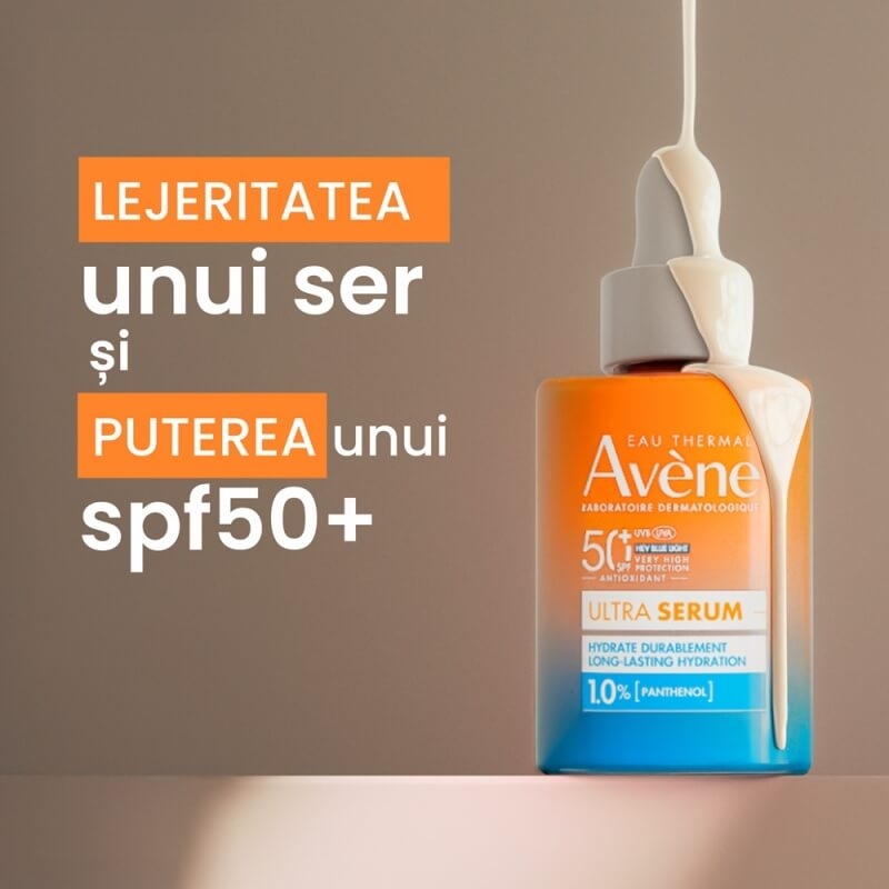 Ultra Serum de fata hidratant SPF 50+, 30 ml, Avene