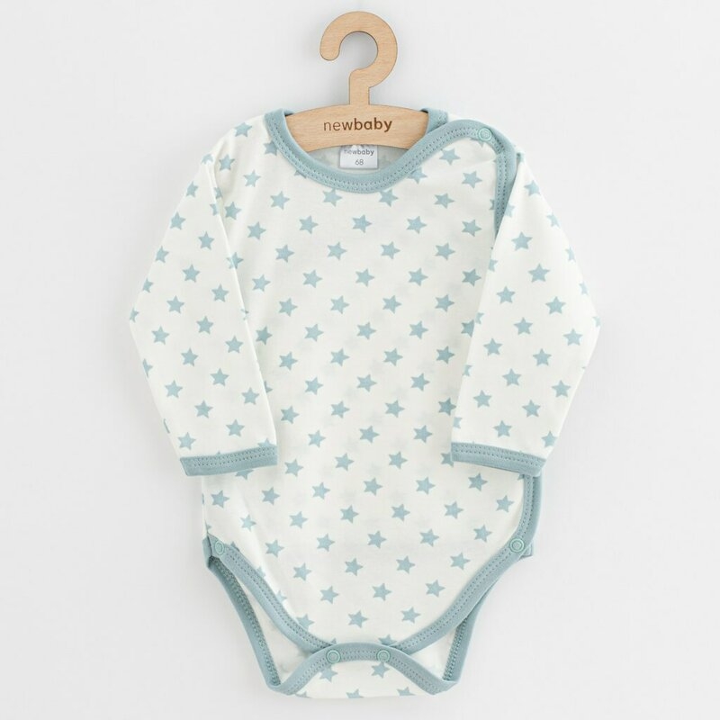 Set 3 piese, New Baby, Classic II, Include 3 body-uri cu maneca lunga, Marime 62, Din bumbac 100%, Blue
