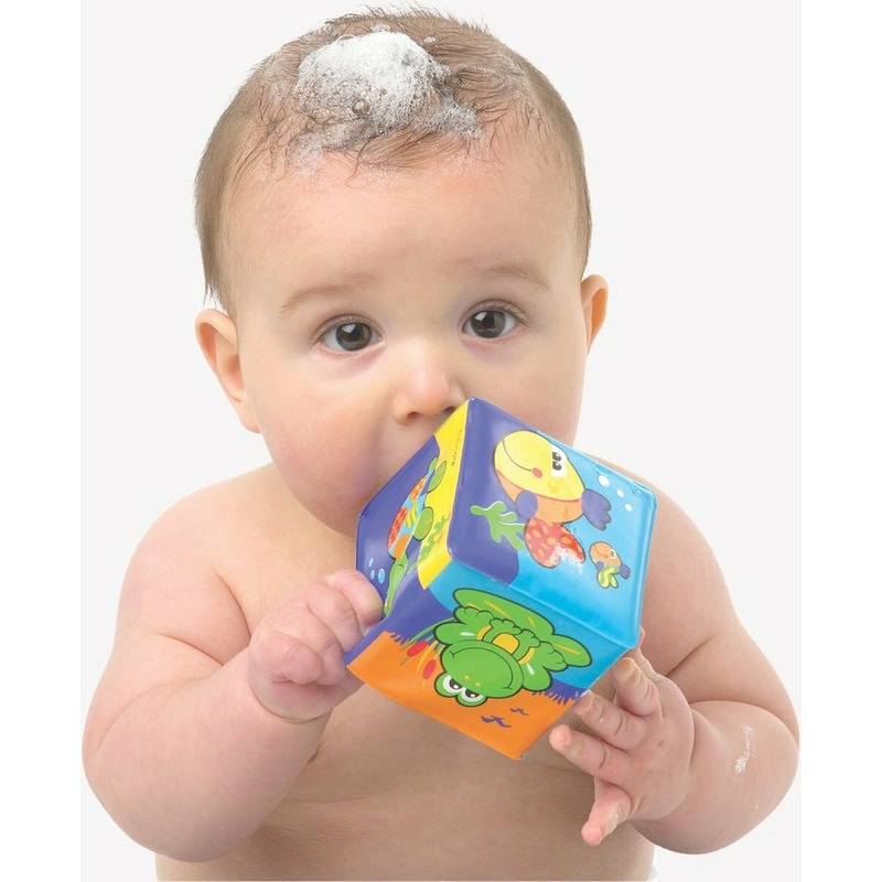 Set 6 cuburi noi pentru baie, Cu litere si cifre, Dimesiune 7.5 cm fiecare cub, Splash and Learn Soft blocks for bath, Playgro Set 6 cuburi noi pentru baie, Cu litere si cifre, Dimesiune 7.5 cm fiecare cub, Splash and Learn Soft blocks for bath, Playgro