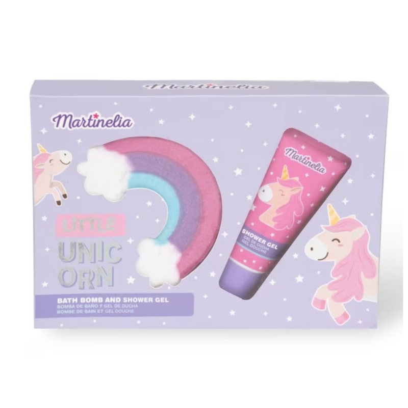 Set crema de corp si bomba de baie Little unicorn, Martinelia Set crema de corp si bomba de baie Little unicorn, Martinelia