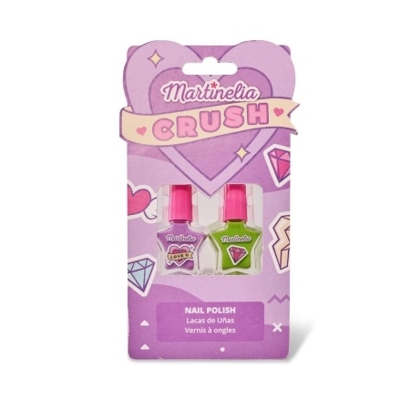Set de 2 lacuri de unghii pentru copii Crush, diverse culori, 4 ml, Martinelia Set de 2 lacuri de unghii pentru copii Crush, diverse culori, 4 ml, Martinelia