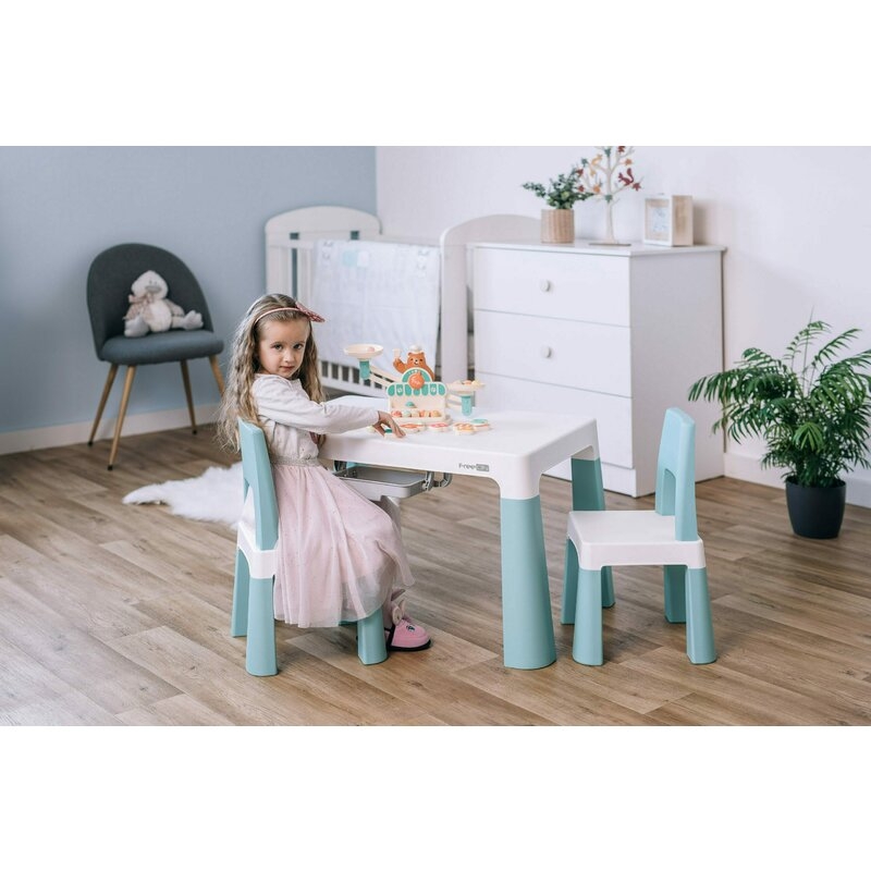 Set masuta si doua scaune pentru copii, Neo, Cu doua sertare, Cu masa reglabila la doua inaltimi, FreeON, Roz Set masuta si doua scaune pentru copii, Neo, Cu doua sertare, Cu masa reglabila la doua inaltimi, FreeON, Roz