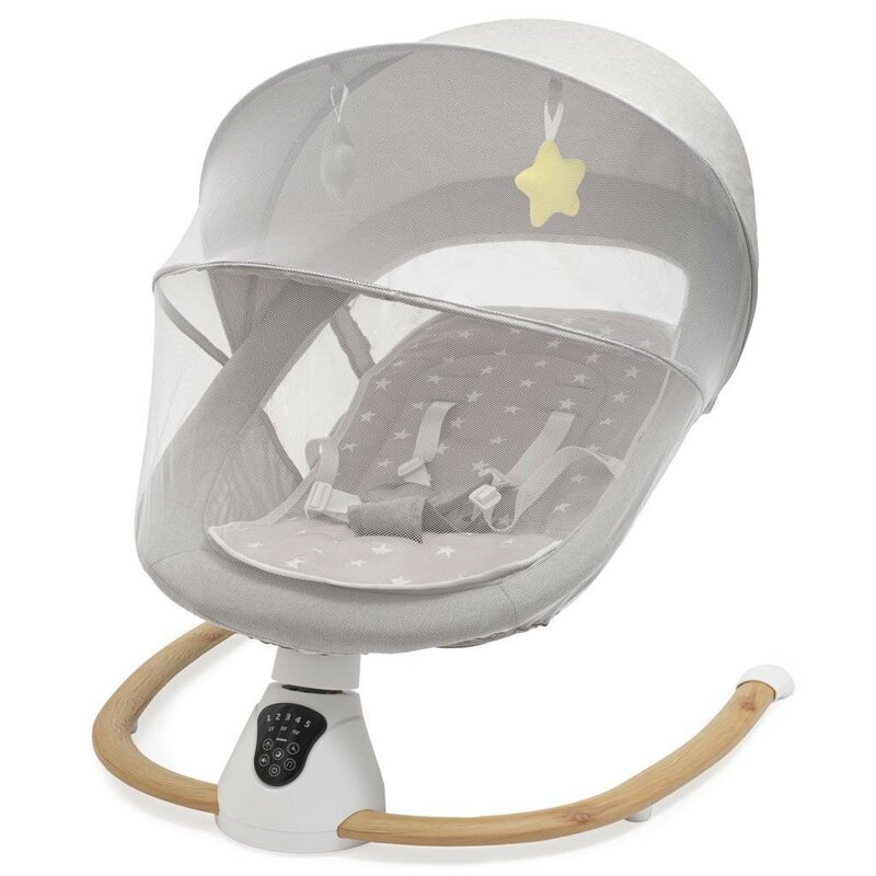 Sezlong balansoar, New Baby, Smart, Pana la 9 kg, Include cronometru si detector de miscare, Cu 5 viteze de leganare, Cu sunete si melodii, Cu 2 jucarii, 0 lun+, Grey Sezlong balansoar, New Baby, Smart, Pana la 9 kg, Include cronometru si detector de miscare, Cu 5 viteze de leganare, Cu sunete si melodii, Cu 2 jucarii, 0 lun+, Grey
