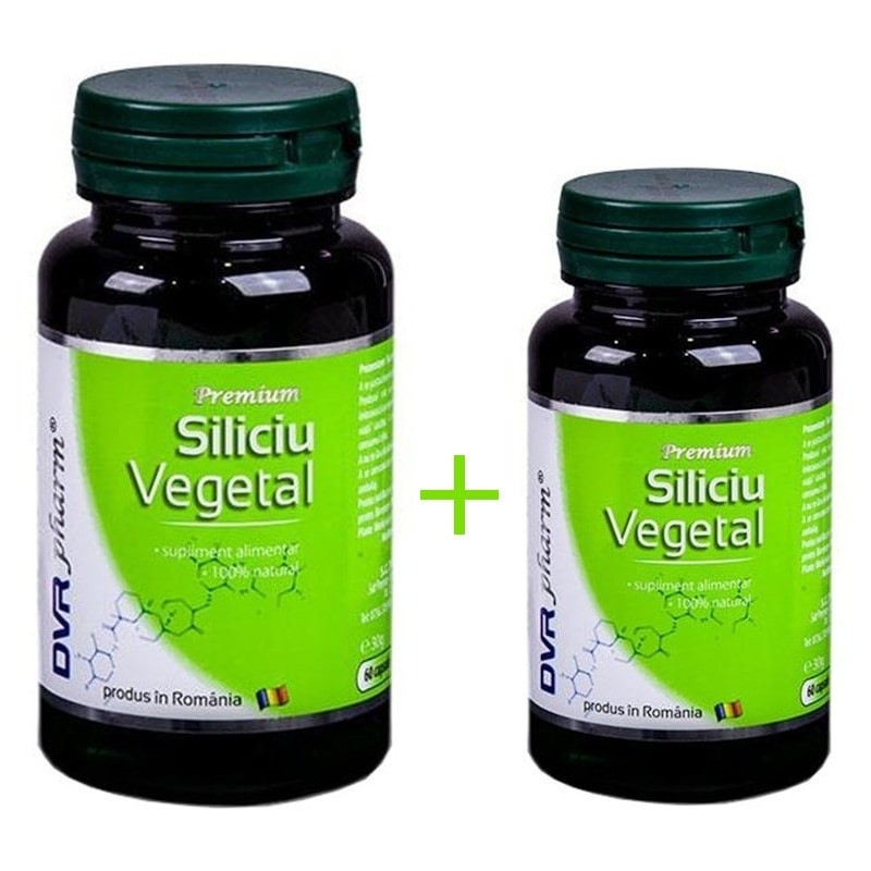 Siliciu vegetal, pachet 60 + 30 capsule, DVR Pharm 