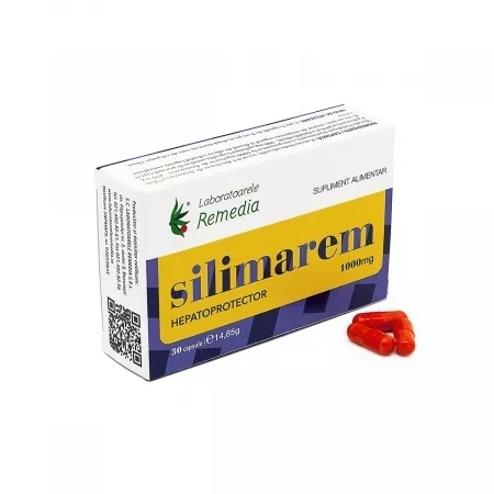 Silimarem 1000 mg, 30 capsule, Remedia Silimarem 1000 mg, 30 capsule, Remedia