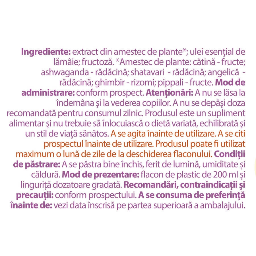 Sirop creste pofta de mancare Ingerasul, 200 ml, Dacia Plant