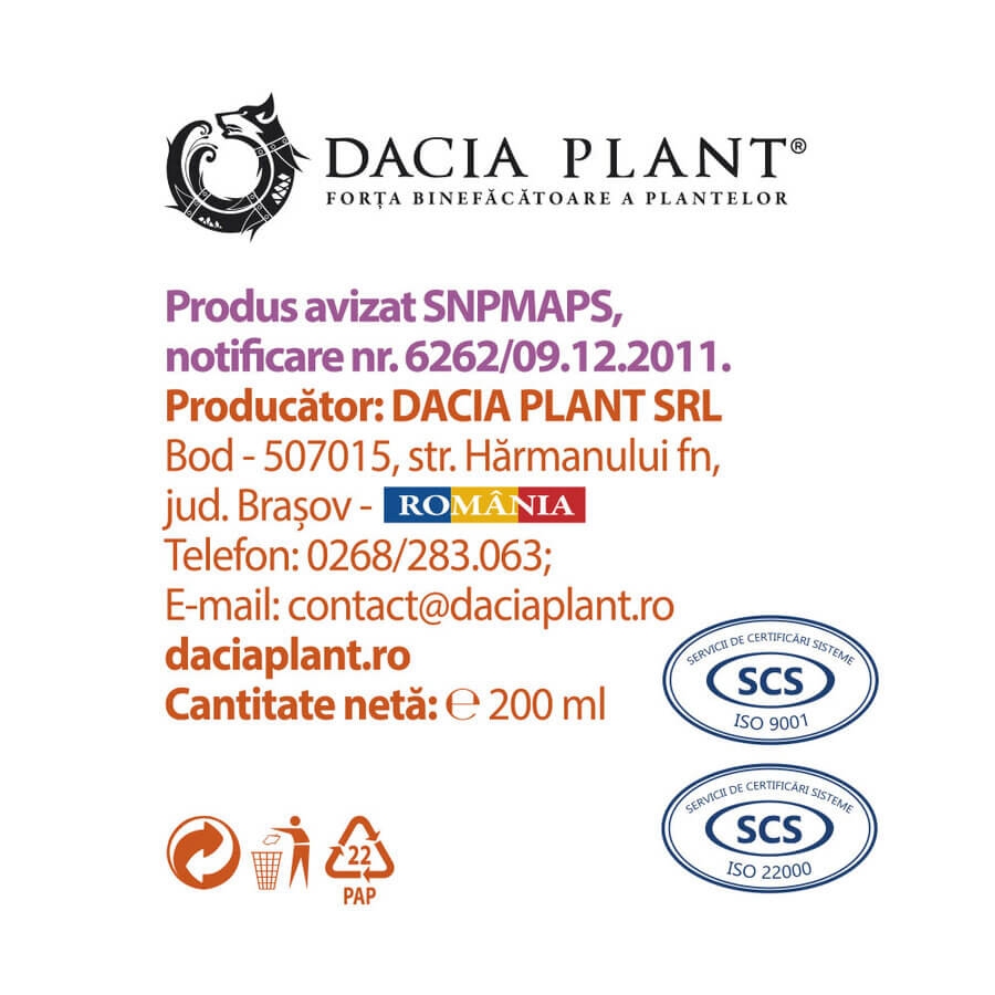 Sirop creste pofta de mancare Ingerasul, 200 ml, Dacia Plant