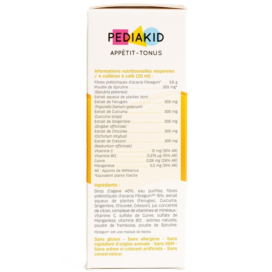 Sirop cu gust de zmeura Appetit Tonus, 125 ml, Pediakid