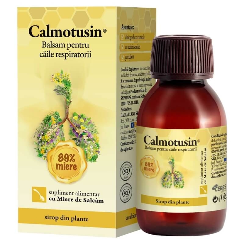 Calmotusin Sirop cu miere, 100 ml, Dacia Plant Calmotusin Sirop cu miere, 100 ml, Dacia Plant