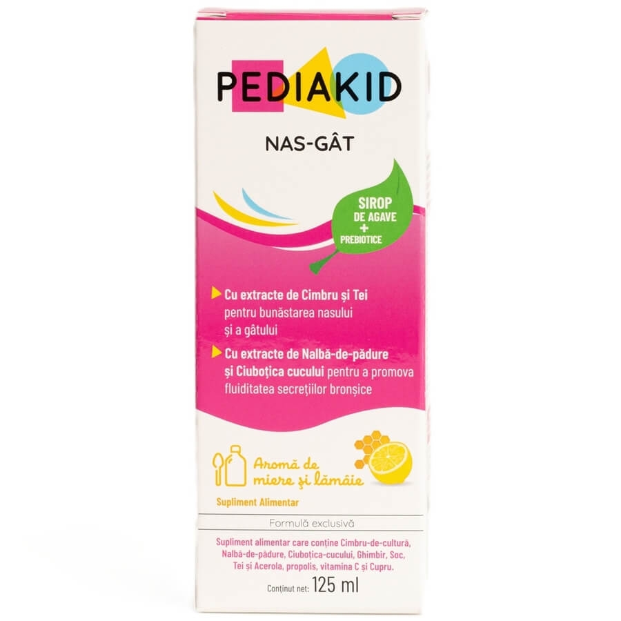 Sirop de miere si lamaie pentru raceala Nez-Gorge, 125 ml, Pediakid Sirop de miere si lamaie pentru raceala Nez-Gorge, 125 ml, Pediakid