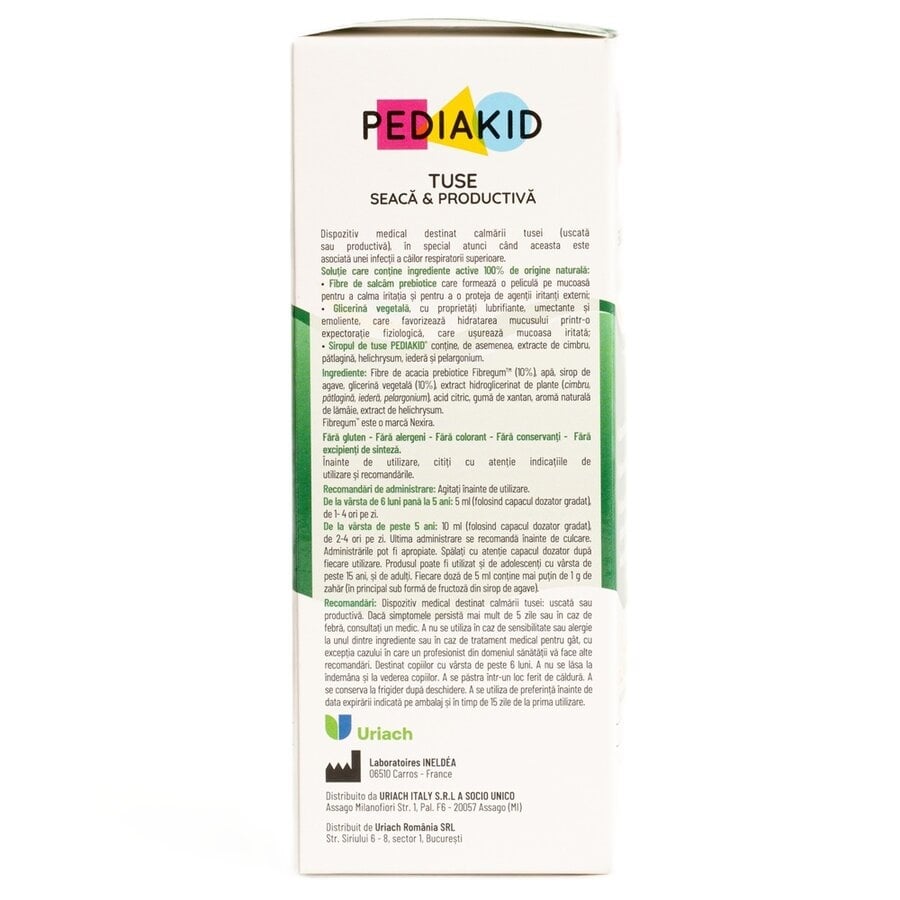 Sirop pentru tuse seaca si productiva, 125 ml, Pediakid Sirop pentru tuse seaca si productiva, 125 ml, Pediakid