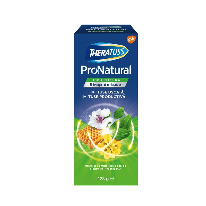 Sirop de tuse Theratuss ProNatural, 128 g, Gsk Sirop de tuse Theratuss ProNatural, 128 g, Gsk