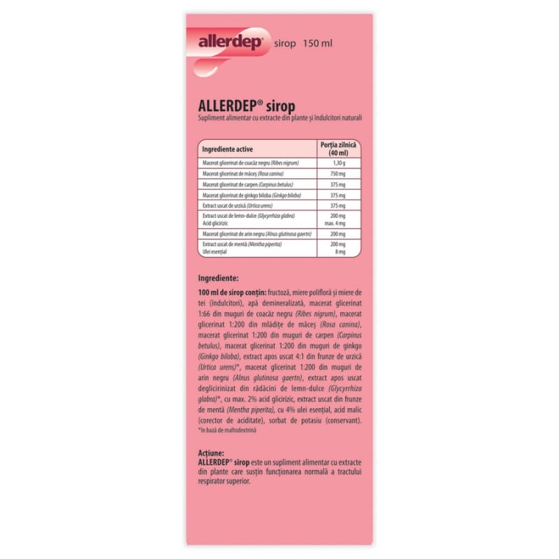 Sirop pentru copii Allerdep, 150 ml, Dr. Phyto Sirop pentru copii Allerdep, 150 ml, Dr. Phyto