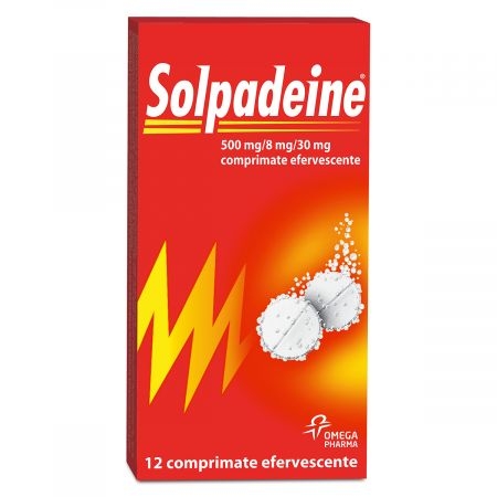 Solpadeine 500 mg/8 mg/30 mg, 12 comprimate efervescente, Perrigo Solpadeine 500 mg/8 mg/30 mg, 12 comprimate efervescente, Perrigo