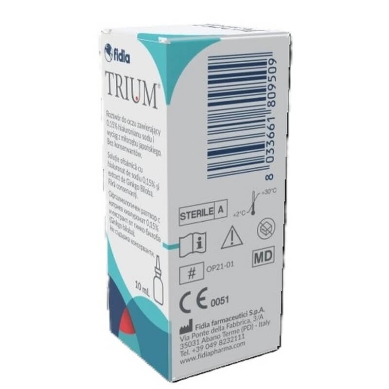 Solutie oftalmica Trium, 10 ml, Fidia Solutie oftalmica Trium, 10 ml, Fidia
