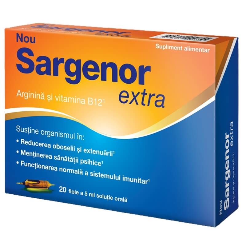 Sargenor Extra solutie orala 5 ml, 20 fiole, Meda Pharma Sargenor Extra solutie orala 5 ml, 20 fiole, Meda Pharma