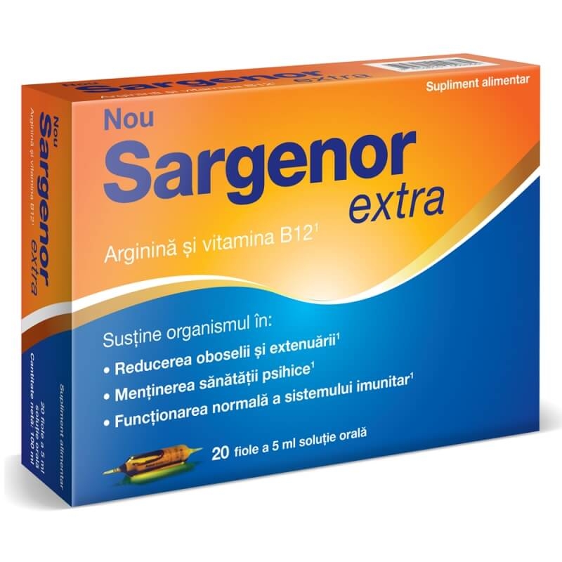Sargenor Extra solutie orala 5 ml, 20 fiole, Meda Pharma Sargenor Extra solutie orala 5 ml, 20 fiole, Meda Pharma