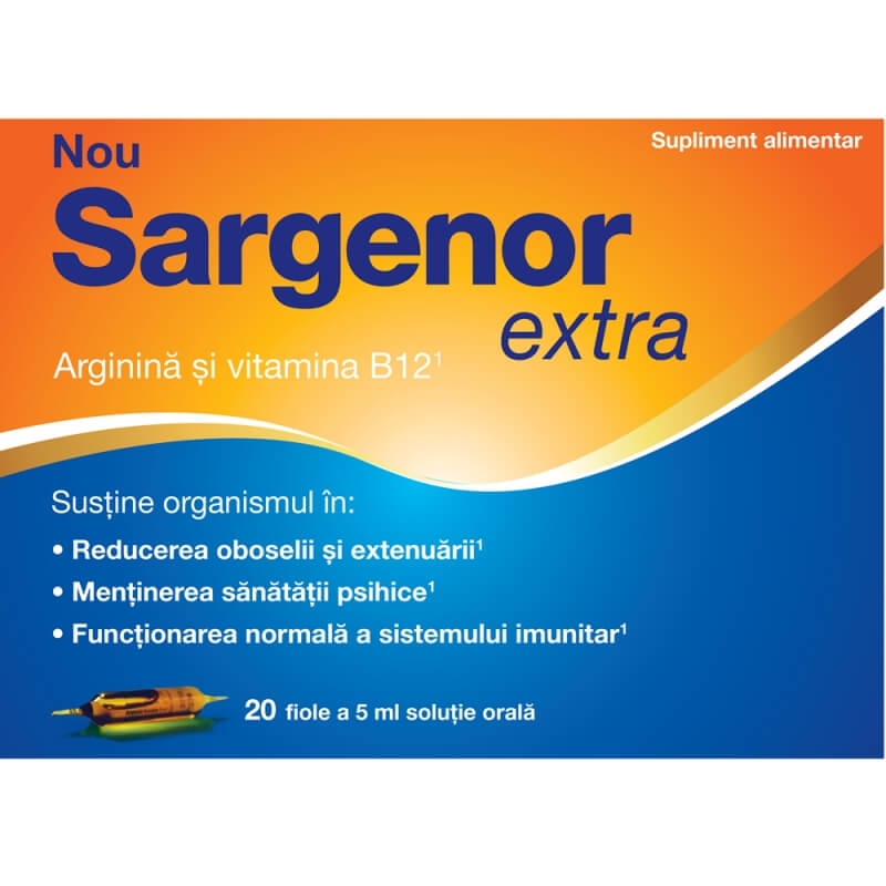 Sargenor Extra solutie orala 5 ml, 20 fiole, Meda Pharma Sargenor Extra solutie orala 5 ml, 20 fiole, Meda Pharma